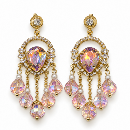 Elara Crystal Chandelier Earrings