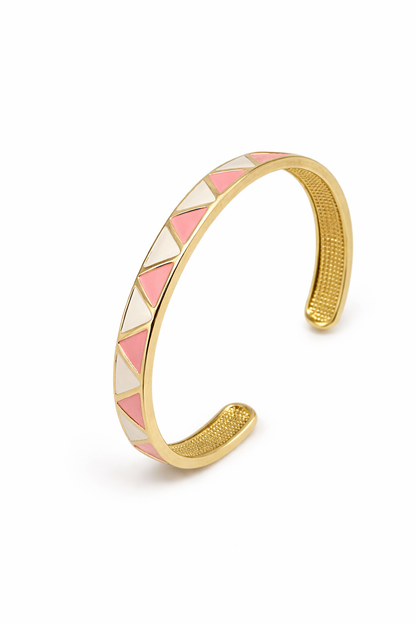 Blush Geo Open Luxe Cuff Bracelet