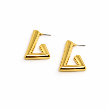 Geo Luxe Triangle Earrings