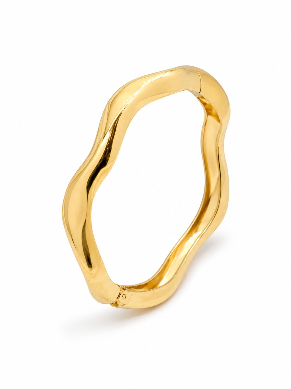 Golden Wave Sculpt Bangle