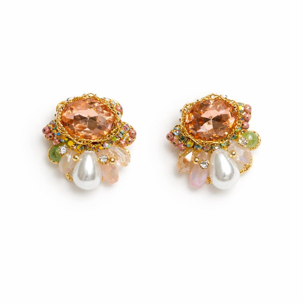 Pastel Bloom Stud Earrings