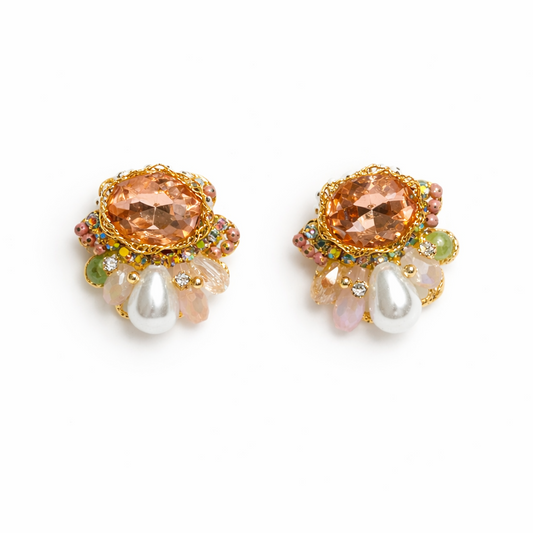 Pastel Bloom Stud Earrings