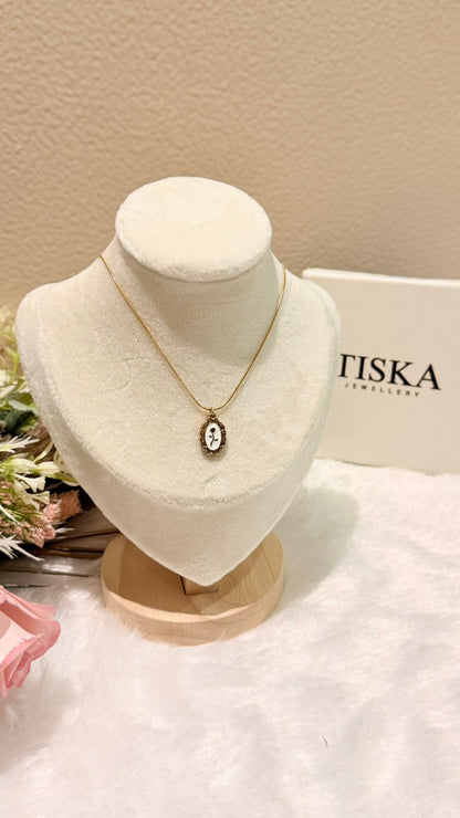Vintage Floral Pendant Necklace (Anti-Tarnish)