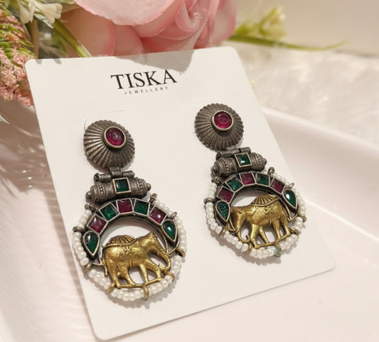Antique Elephant Heritage Earrings