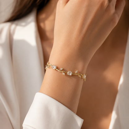 Crystal Vine Tulip Bracelet