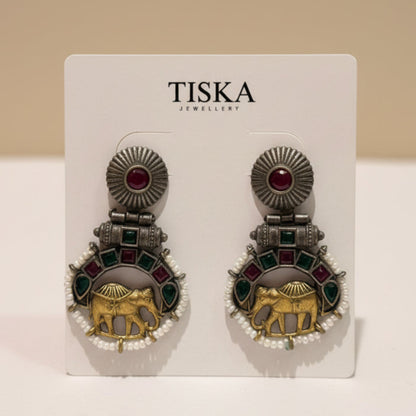 Antique Elephant Heritage Earrings