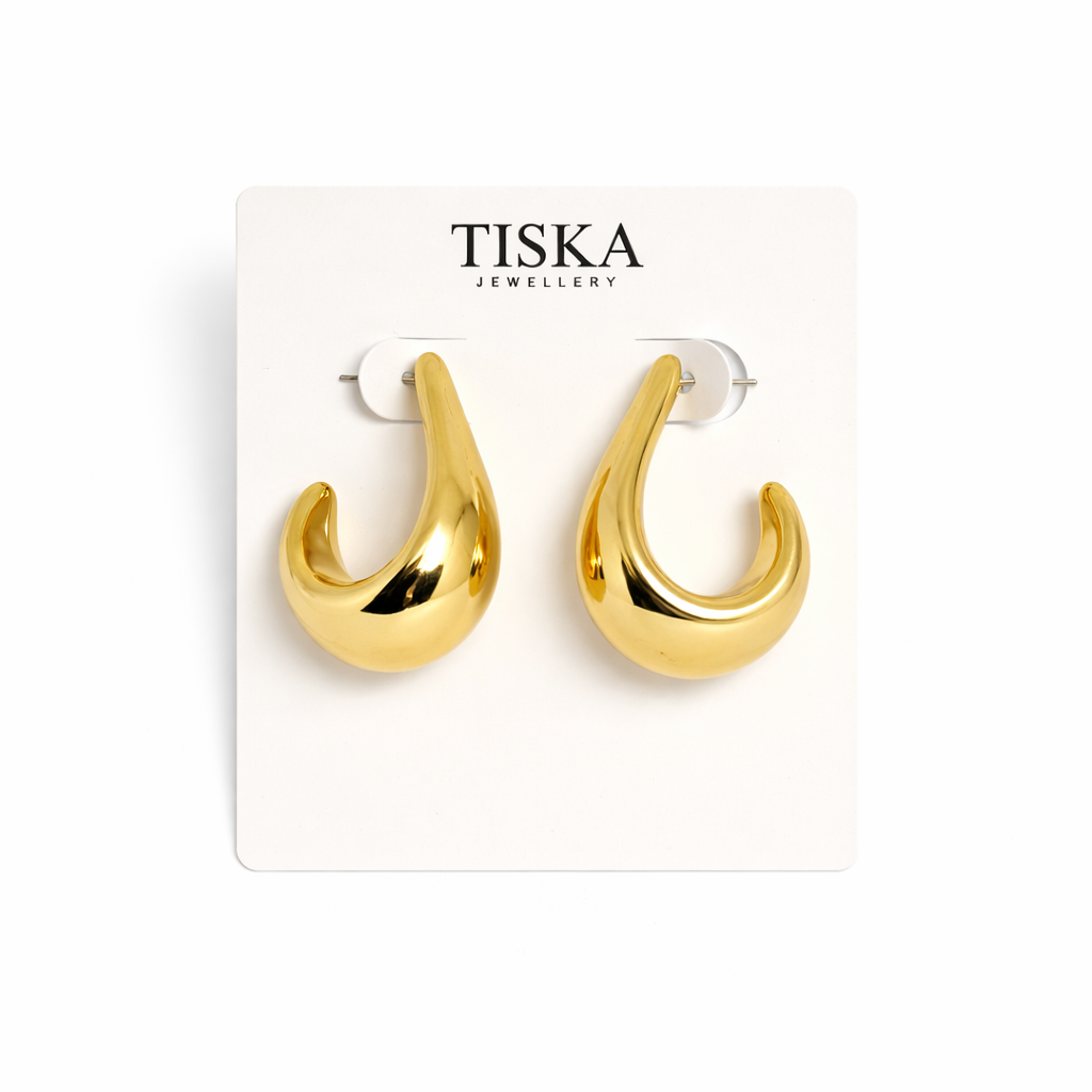 Molten Curve Statement Earrings