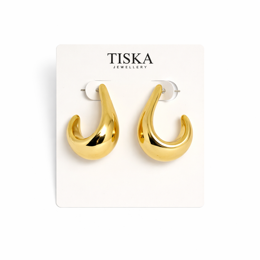 Molten Curve Statement Earrings