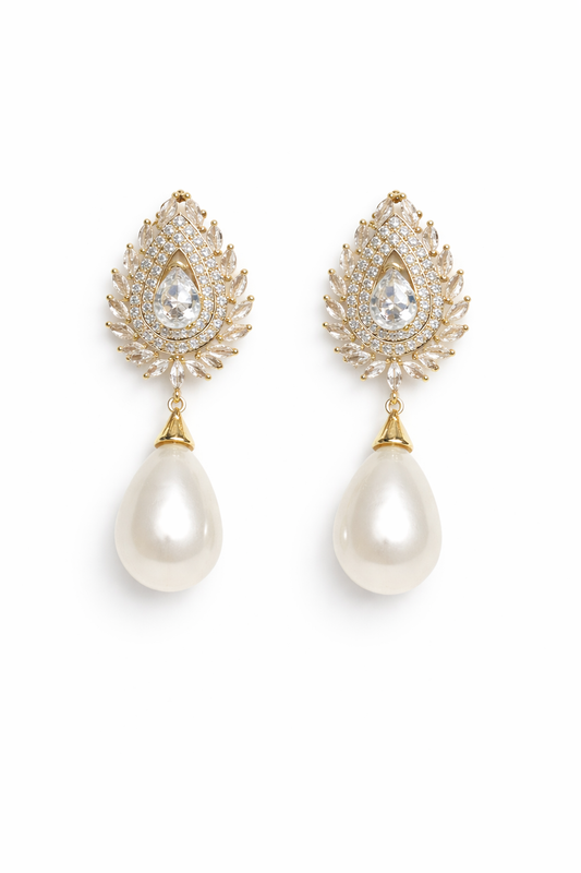 Royal Pearl Drop Earrings