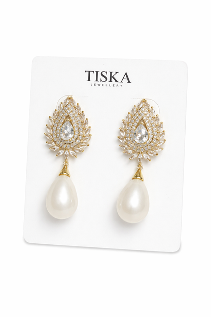 Royal Pearl Drop Earrings