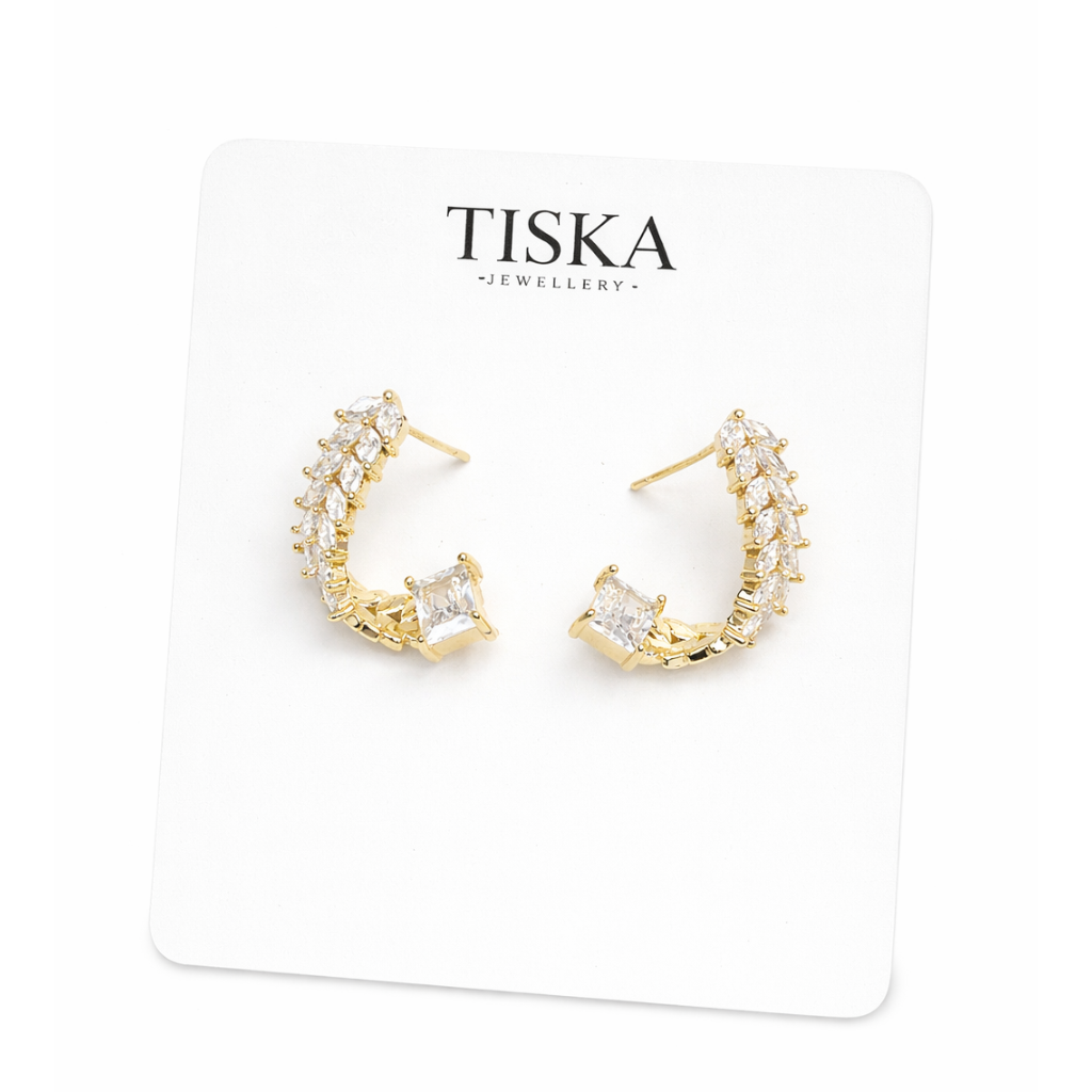 Radiant Crystal Cuff  Earrings