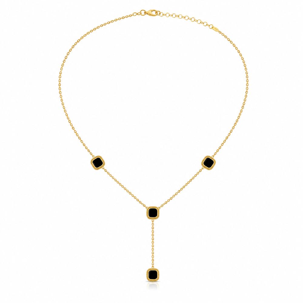 Noir Luxe Drop Necklace