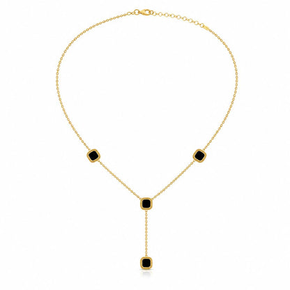 Noir Luxe Drop Necklace