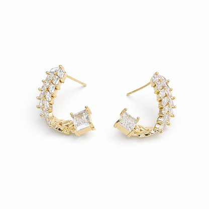 Radiant Crystal Cuff  Earrings