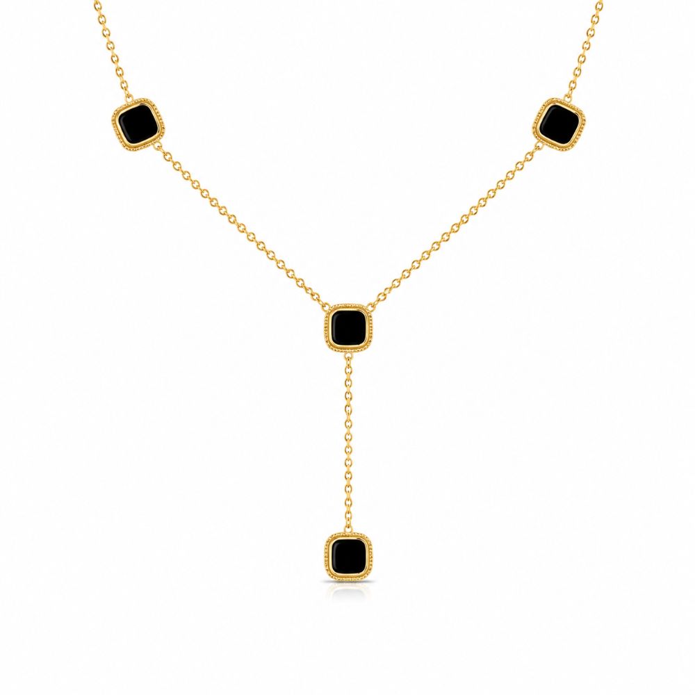 Noir Luxe Drop Necklace