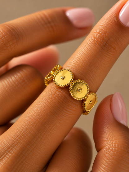 Aurelia Gold Disc Statement Ring