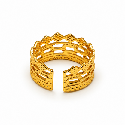 Elara Gold Layered Statement Ring