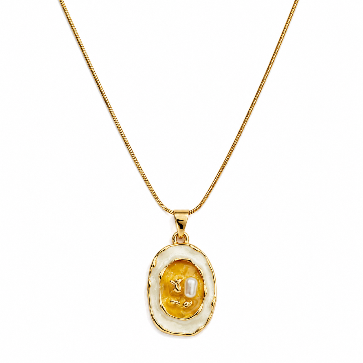 Amber Glow Pendant Necklace