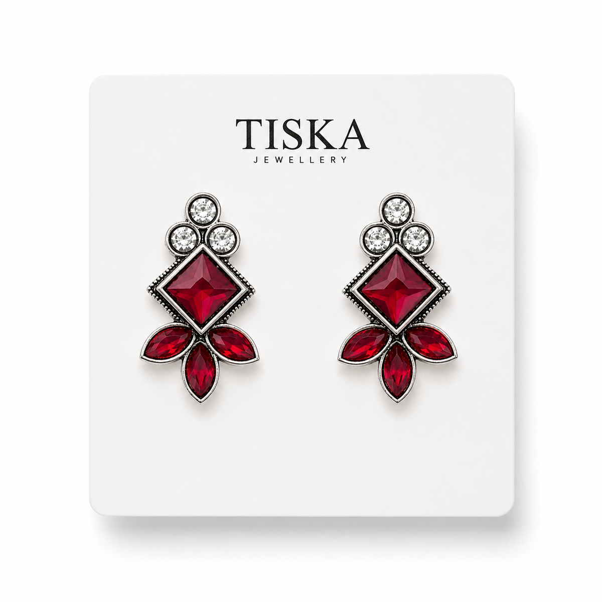Ruby Royale Statement Earrings