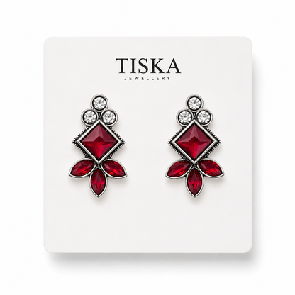 Ruby Royale Statement Earrings
