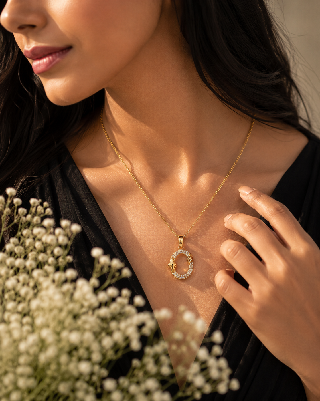 Aurora Halo Pendant Necklace