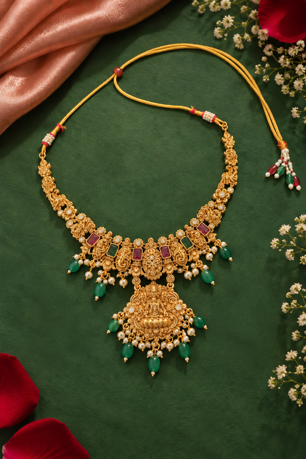Vaidehi Premium Lakshmi Necklace Set