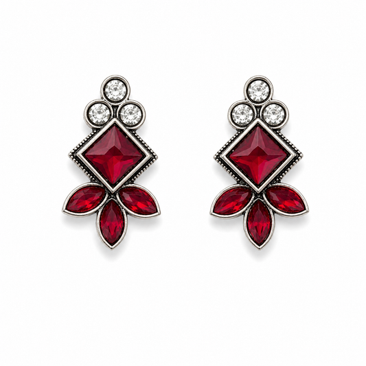Ruby Royale Statement Earrings