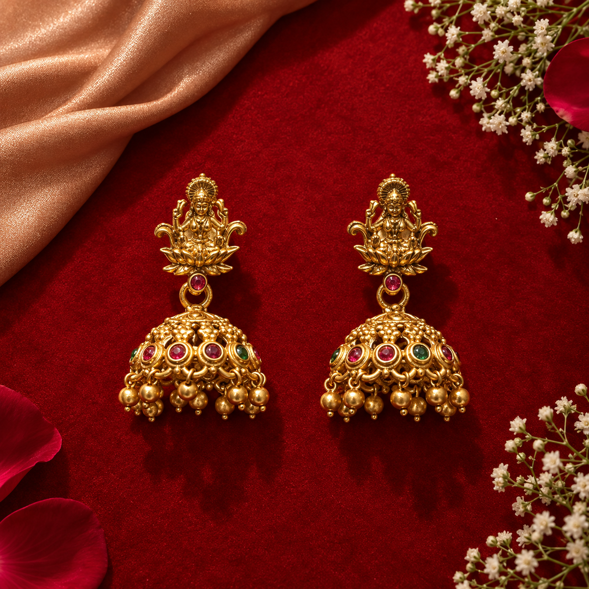 Shriya Premium Lakshmi Temple Necklace Set