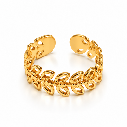 Olivia Gold Leaf Ring