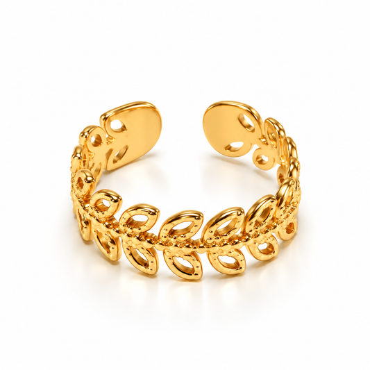 Olivia Gold Leaf Ring