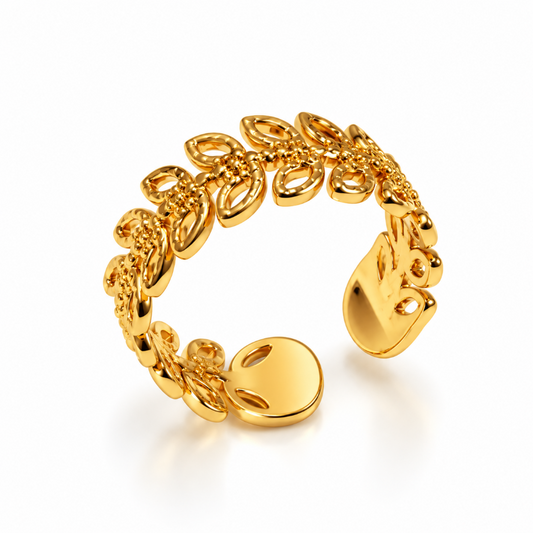 Olivia Gold Leaf Ring