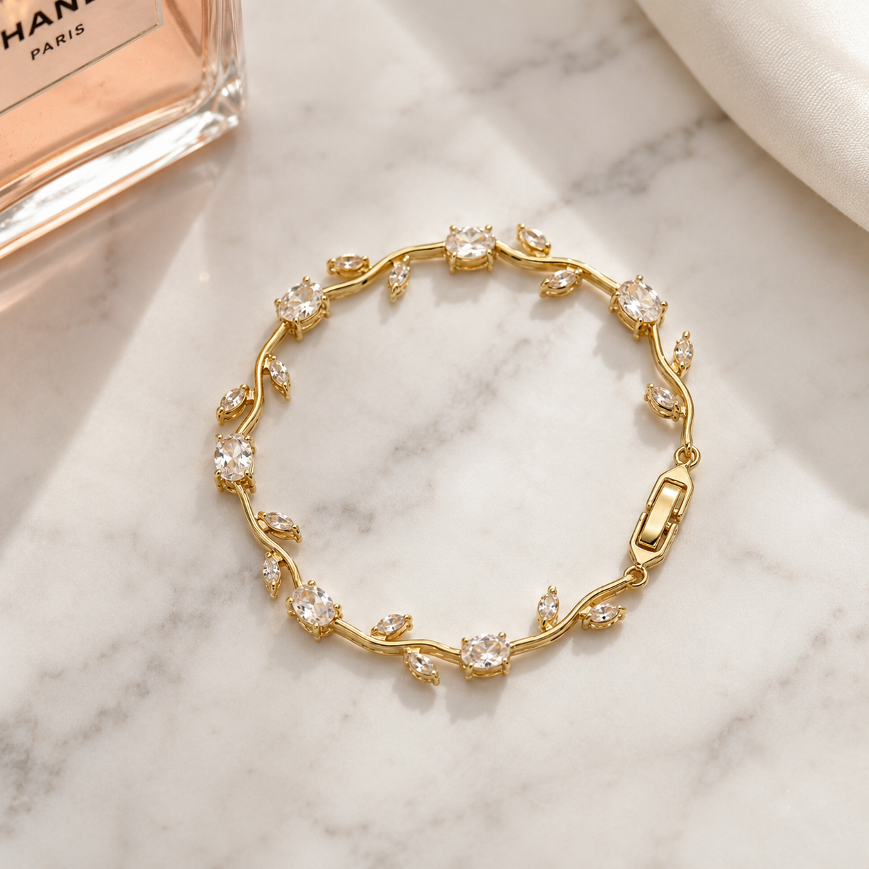 Crystal Vine Tulip Bracelet