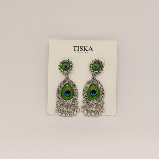 Morika Peacock Charm Drop Earrings