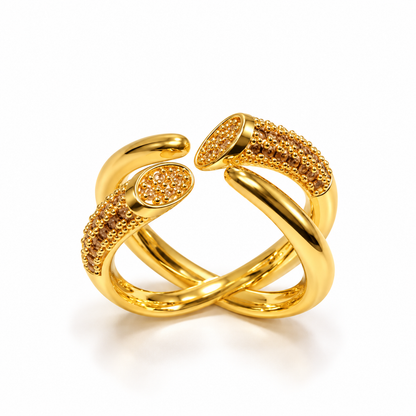 Aurelia Gold Crystal Wrap Ring