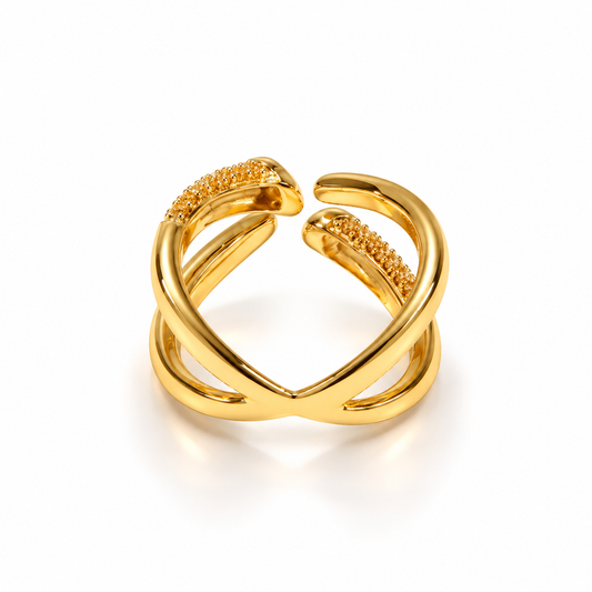 Aurelia Gold Crystal Wrap Ring