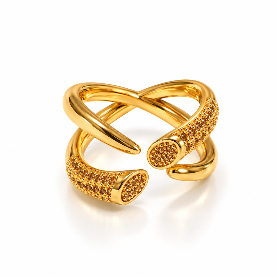 Aurelia Gold Crystal Wrap Ring