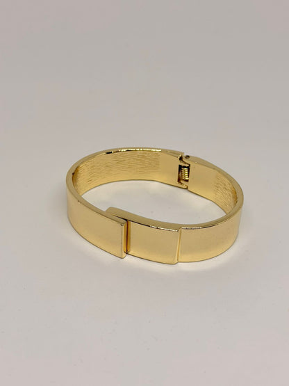 Gold Hinged Cuff Bracelet (Anti-Tarnish)