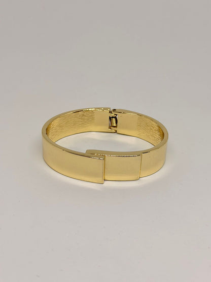 Gold Hinged Cuff Bracelet (Anti-Tarnish)