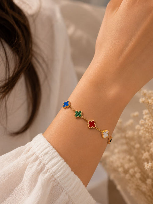 Aurora Clover Luxe Bracelet - Multicolour