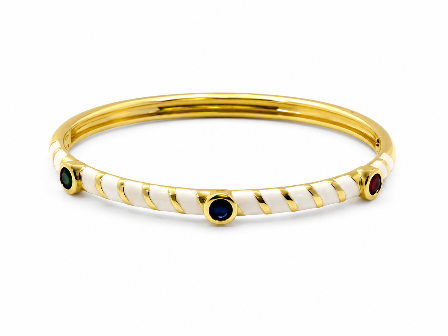 Celeste Enamel Crystal Bangle