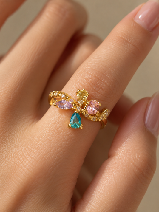 Pastel Crystal Ring