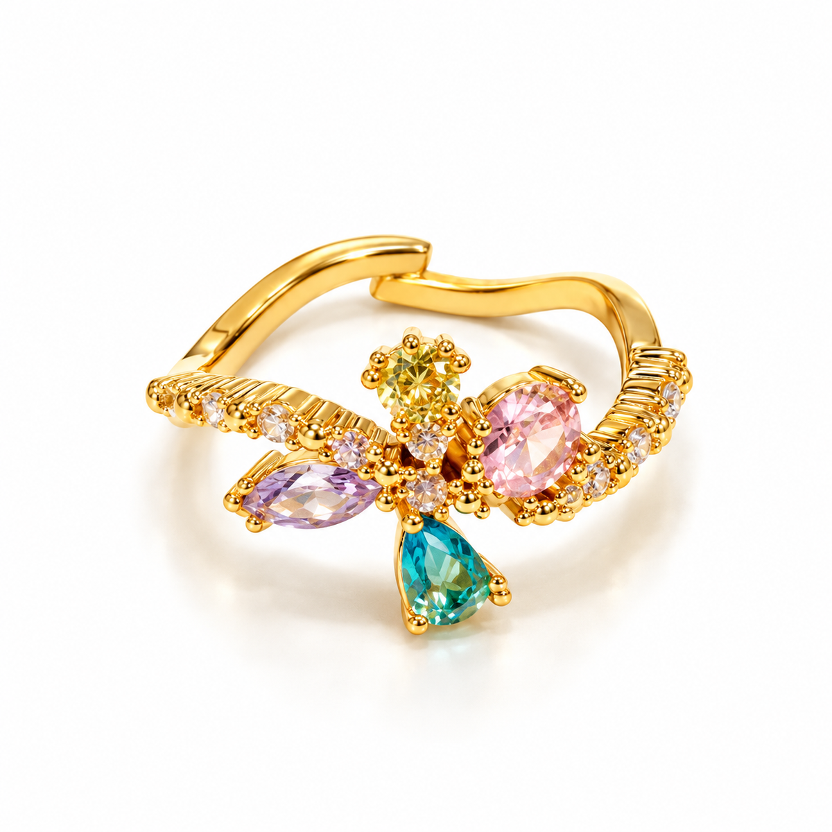 Pastel Crystal Ring