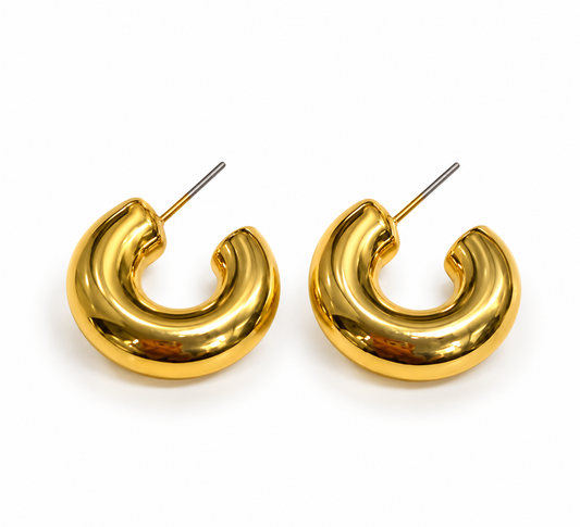 Chunky Gold Hoop Earrings