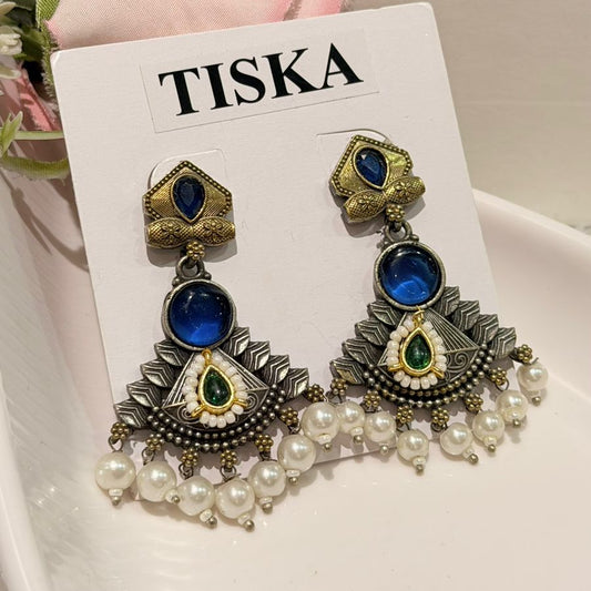 Vintage Pearl Drop Statement Earrings