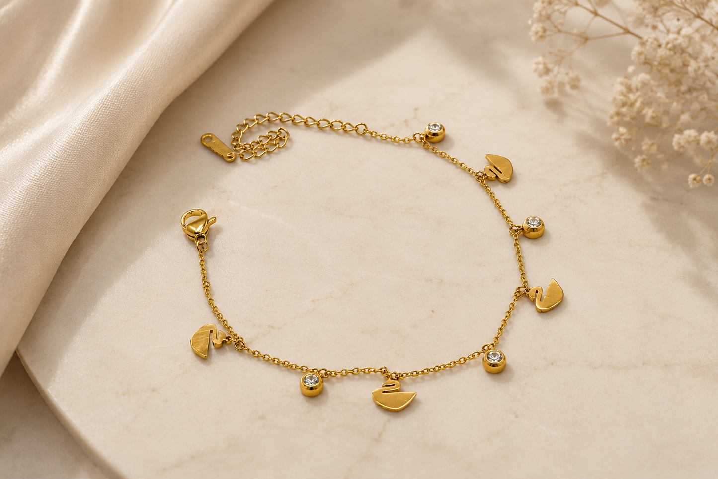 Swan Charm Bracelet