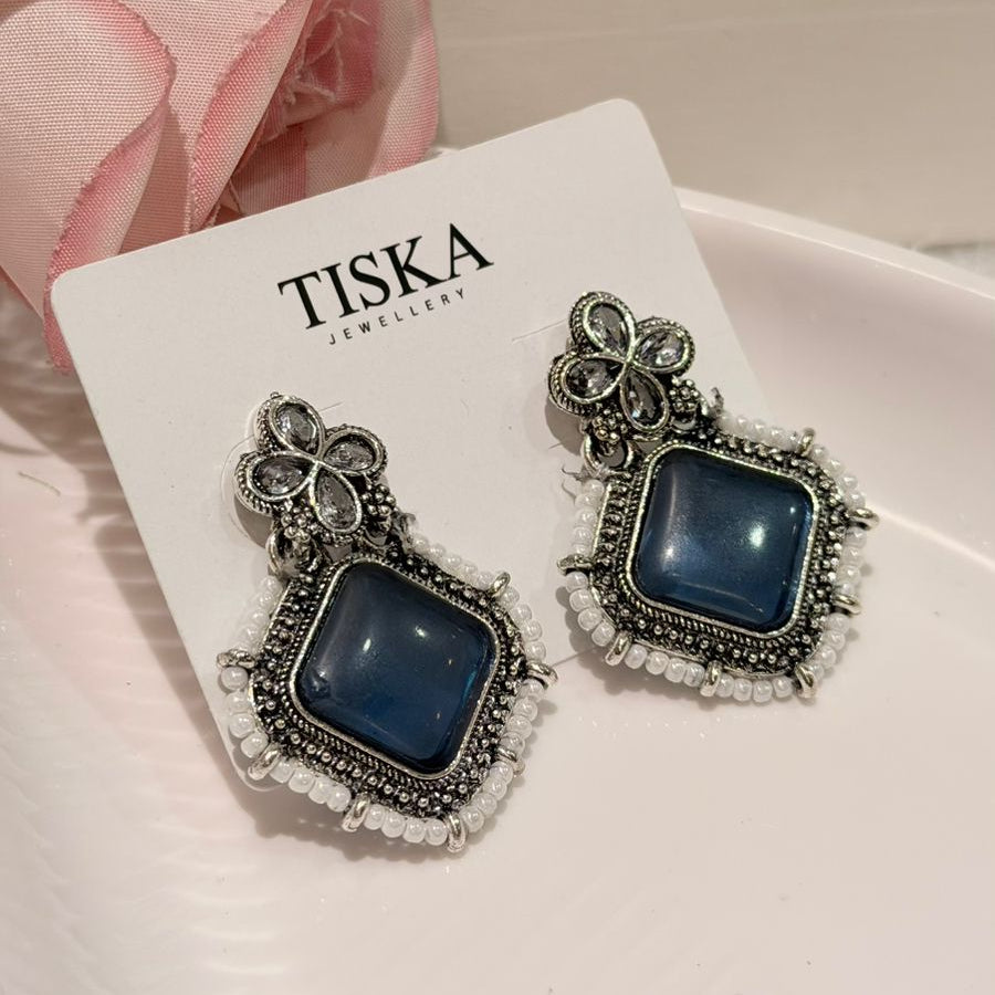 Midnight Blue Pearl Heritage Earrings