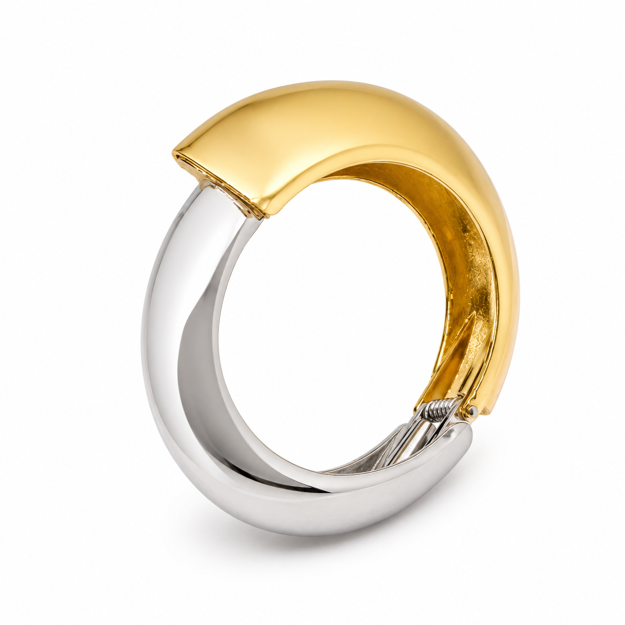 Luxe Dual Tone Statement Cuff Bracelet