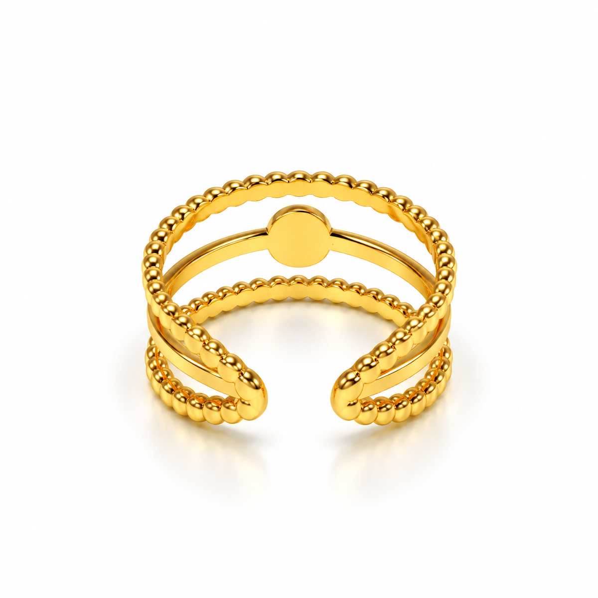 Blush Pink Triple Band Ring