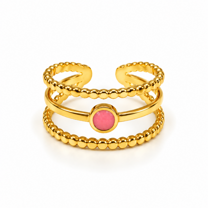 Blush Pink Triple Band Ring