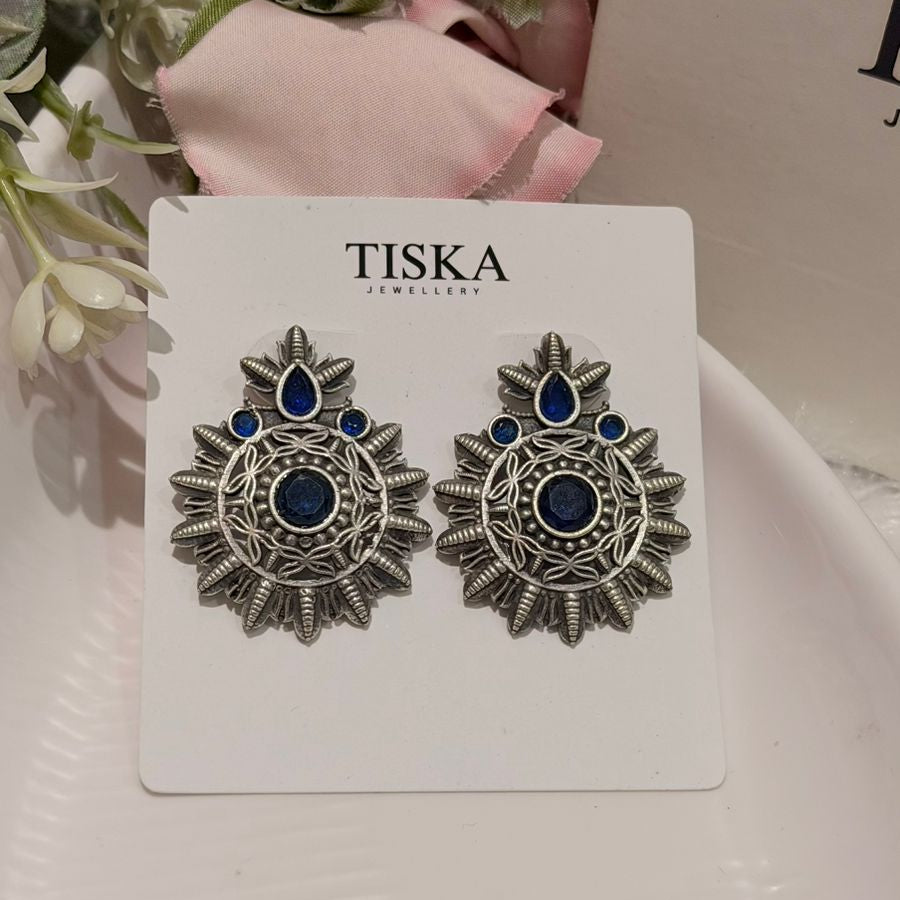 Royal Sunburst Antique Statement Earrings